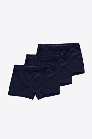 Erkek Çocuk Füme 3 Lü Paket Pamuk Elastan Boxer 209