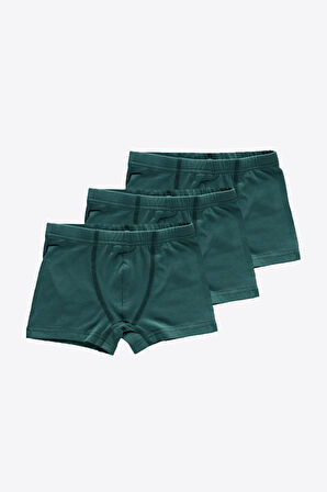 Erkek Çocuk Füme 3 Lü Paket Pamuk Elastan Boxer 209