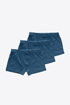Erkek Çocuk Füme 3 Lü Paket Pamuk Elastan Boxer 209
