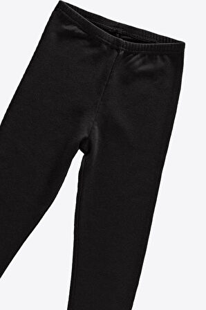 Siyah 2' Li Paket 310 Kız Çocuk Uzun Tayt