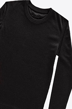 Unisex Çocuk Ekru Uzun Kollu Viloft Termal Üst Içlik 405