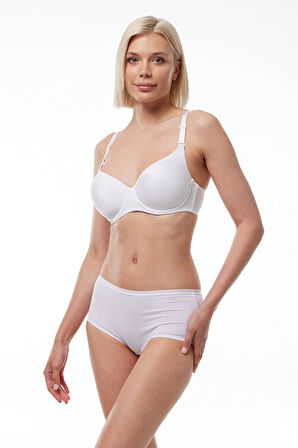 Kadın Ten Rengi Big Size Toparlayıcı Dolgusuz Kaplı Balenli Sütyen 814