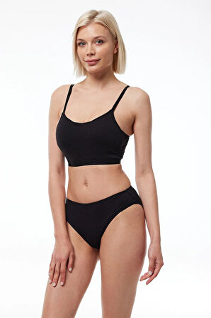 Kadın Siyah Modal Kaplı Büstiyer 823