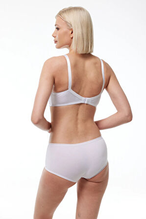 Kadın Siyah 2 Li Paket Kapsız Balensiz Modal Pamuk Penye Toparlayıcı Sütyen 826