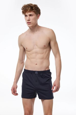 Erkek Gri 3 Lü Paket Geniş Kalıp Büyük Beden Boxer %100 Pamuk Battal Boy 3m024