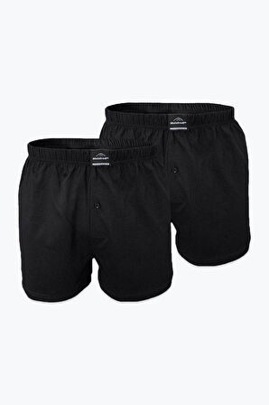 Erkek Gri 2 Li Paket Geniş Kalıp Büyük Beden Boxer %100 Pamuk Battal Boy 90024 4xl/5xl/6xl/7xl