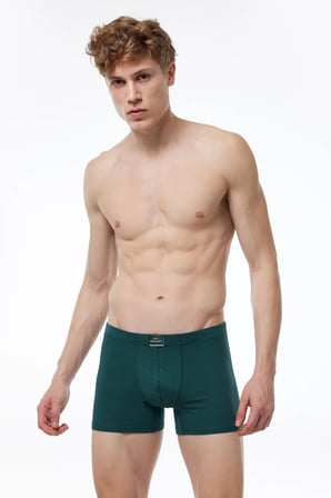 Erkek Desenli Beyaz Lacivert 3 lü Pamuk Elastan Boxer 3M074