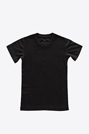 Unisex Çocuk Siyah Kısa Kollu Viloft Termal Üst Içlik 90402