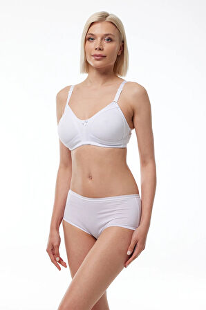 Kadın Siyah 2 Li Paket Kapsız Balensiz Modal Pamuk Penye Toparlayıcı Sütyen 826