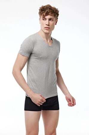 Malabadi 092 - 2'li Ekonomik Paket V Yaka Pamuk ( Cotton ) T-shirt