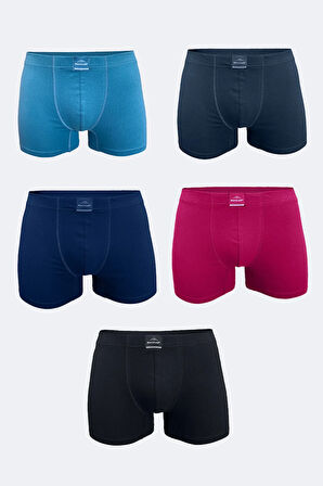 Erkek Desenli 5 li Pamuk Elastan Boxer 5M074