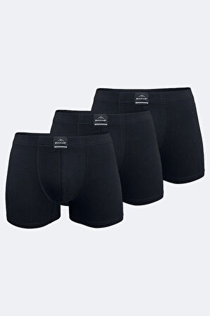 Erkek Desenli Beyaz Lacivert 3 lü Pamuk Elastan Boxer 3M074