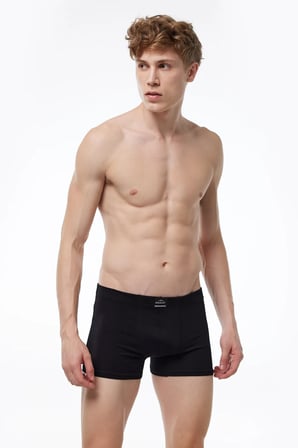 Erkek Desenli Beyaz Lacivert 3 lü Pamuk Elastan Boxer 3M074
