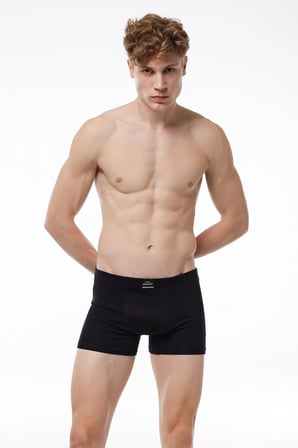 Erkek Desenli Beyaz Lacivert 3 lü Pamuk Elastan Boxer 3M074