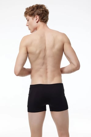 Erkek Desenli Beyaz Lacivert 3 lü Pamuk Elastan Boxer 3M074