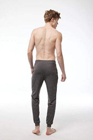 Erkek Siyah Bel Lastikli Cepli Tek Alt Manşetli Paça Pijama 6004