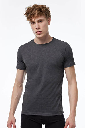 Malabadi 084 Erkek Modal Basic Yuvarlak Yaka Kısa Kol İnce Yaz Serinliği T-shirt
