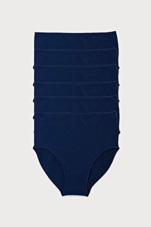 Kadın Siyah Beyaz Gri 6 Lı Paket Modal Yüksek Bel Slip Külot 1955