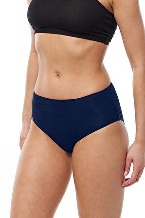 Kadın Siyah Beyaz Gri 6 Lı Paket Modal Yüksek Bel Slip Külot 1955