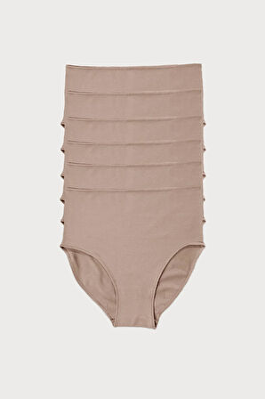 Kadın Siyah Beyaz Gri 6 Lı Paket Modal Yüksek Bel Slip Külot 1955