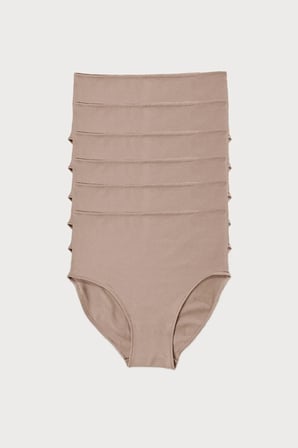 Kadın Siyah Beyaz Gri 6 Lı Paket Modal Yüksek Bel Slip Külot 1955