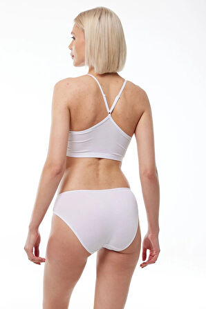 Kadın Siyah 3 Lü Paket Pamuk Elastan Dantelli Slip Külot 149