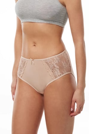 Kadın Siyah 3 Lü Paket Pamuk Elastan Dantelli Yüksek Bel Slip Külot 150