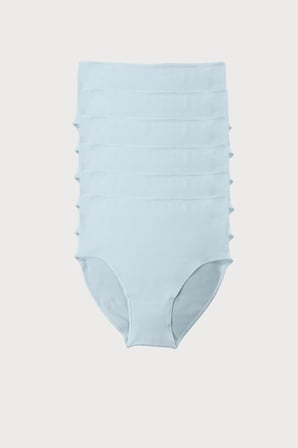 Kadın Siyah Beyaz Gri 6 Lı Paket Modal Yüksek Bel Slip Külot 1955