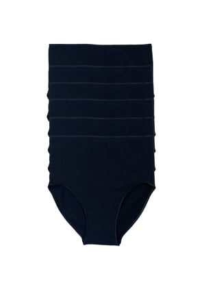Kadın Siyah Beyaz Gri 6 Lı Paket Modal Yüksek Bel Slip Külot 1955