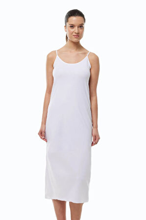 Malabadi 1080 Kadın Modal Ayarlanabilir İp Askılı Uzun Geniş Elbise Astarı & Kombinezon