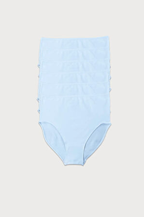 Kadın Siyah Beyaz Gri 6 Lı Paket Modal Yüksek Bel Slip Külot 1955