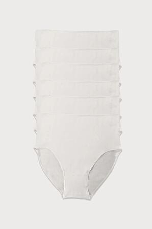 Kadın Siyah Beyaz Gri 6 Lı Paket Modal Yüksek Bel Slip Külot 1955