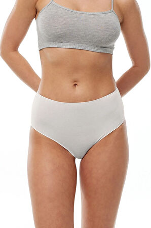 Kadın Siyah Beyaz Gri 6 Lı Paket Modal Yüksek Bel Slip Külot 1955