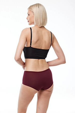 Kadın Lacivert 6 Lı Paket Geniş Kenarlı Iz Yapmayan Modal Külot 1906