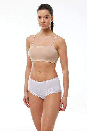 Kadın Lacivert 6 Lı Paket Geniş Kenarlı Dantelli Modal Külot 1908