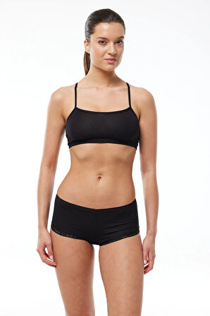 Kadın Lacivert 6 Lı Paket Geniş Kenarlı Dantelli Modal Külot 1908