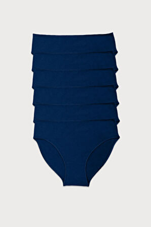 Kadın Ten Ekru Bordo 6 Lı Paket Modal Dar Kalıp Ara Bel Slip Külot 187