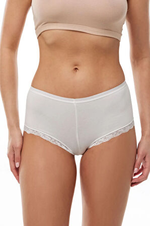 Kadın Lacivert 6 Lı Paket Geniş Kenarlı Dantelli Modal Külot 1908