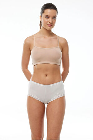 Kadın Lacivert 6 Lı Paket Geniş Kenarlı Dantelli Modal Külot 1908