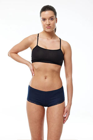 Kadın Lacivert 6 Lı Paket Geniş Kenarlı Dantelli Modal Külot 1908