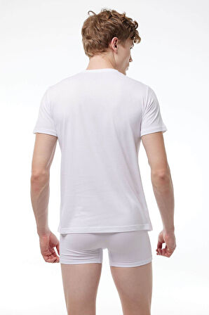 Malabadi 084 Erkek Modal Basic Yuvarlak Yaka Kısa Kol İnce Yaz Serinliği T-shirt