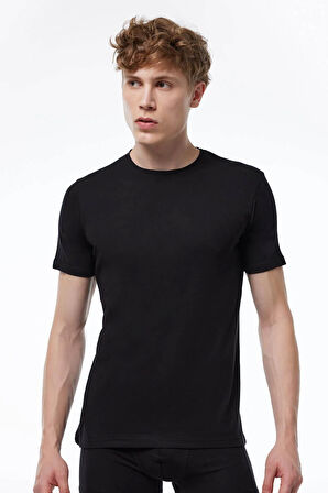 Malabadi 084 Erkek Modal Basic Yuvarlak Yaka Kısa Kol İnce Yaz Serinliği T-shirt