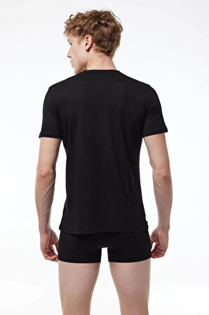 Malabadi 084 Erkek Modal Basic Yuvarlak Yaka Kısa Kol İnce Yaz Serinliği T-shirt