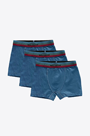 Erkek Çocuk Beyaz 3 Lü Paket Pamuk Elastan Boxer 208