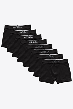 Erkek Çocuk Mavi 8 Li Paket Pamuk Elastan Boxer 208