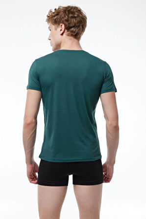 Malabadi 084 Erkek Modal Basic Yuvarlak Yaka Kısa Kol İnce Yaz Serinliği T-shirt