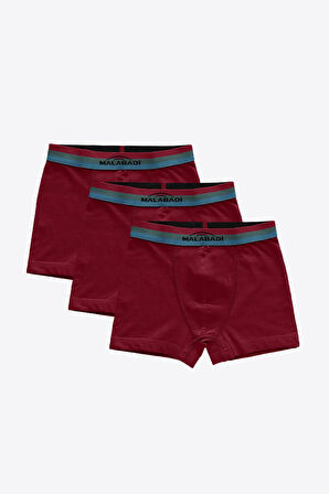 Erkek Çocuk Beyaz 3 Lü Paket Pamuk Elastan Boxer 208