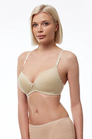 Kadın Ten Rengi Kaplı Balensiz Pamuklu Sütyen 825
