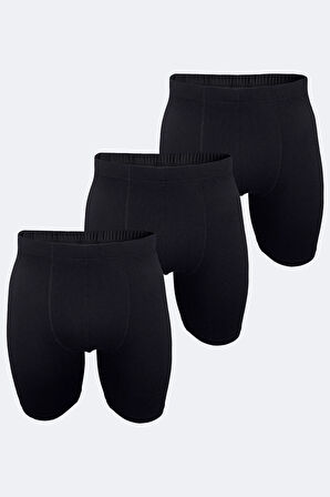 Erkek Gri Beyaz Siyah 3 Lü Paket Uzun Paçalı Modal Boxer 3m018