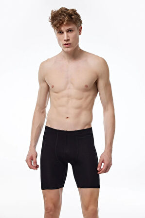 Erkek Gri Beyaz Siyah 3 Lü Paket Uzun Paçalı Modal Boxer 3m018